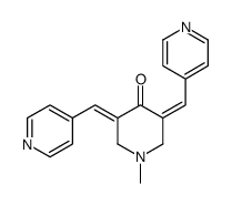 1-methyl-3,5-bis(pyridin-4-ylmethylidene)piperidin-4-one Structure