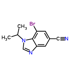 7-Bromo-1-isopropyl-1H-benzimidazole-5-carbonitrile Structure