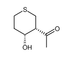 Ethanone, 1-(tetrahydro-4-hydroxy-2H-thiopyran-3-yl)-, (3R-cis)- (9CI) structure
