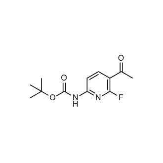 tert-Butyl (5-acetyl-6-fluoropyridin-2-yl)carbamate structure