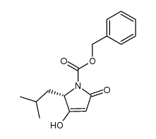 (S)-benzyl 3-hydroxy-2-isobutyl-5-oxo-2,5-dihydro-1H-pyrrole-1-carboxylate结构式