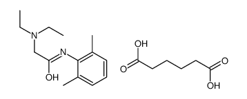 2-(diethylamino)-N-(2,6-dimethylphenyl)acetamide,hexanedioic acid结构式