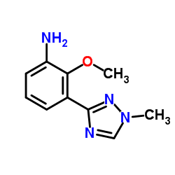 2-甲氧基-3-(1-甲基-1H-1,2,4-三唑-3-基)苯胺结构式