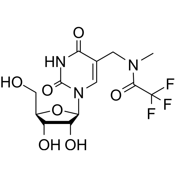 5-(N-Methyl-N-trifluoroacetyl)aminomethyl uridine Structure