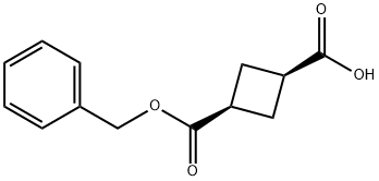 顺式-3-(苄氧基羰基)环丁烷羧酸结构式