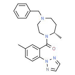 [(7S)-4-Benzyl-7-methyl-1,4-diazepan-1-yl][5-methyl-2-(2H-1,2,3-triazol-2-yl)phenyl]methanone结构式