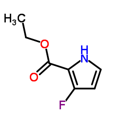 3-氟-1H-吡咯-2-羧酸乙酯结构式