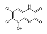 6,7-dichloro-5-hydroxy-1H-pyrido[2,3-b]pyrazine-2,3-dione结构式