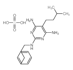 5-(3-methylbutyl)-2-N-(3-phenylpropyl)pyrimidine-2,4,6-triamine,sulfuric acid Structure