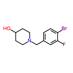 1-(4-Bromo-3-fluorobenzyl)-4-piperidinol结构式