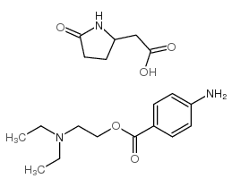 5-oxoproline, compound with 2-(diethylamino)ethyl 4-aminobenzoate (1:1) structure