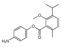 (4-aminophenyl) 2-methoxy-6-methyl-3-propan-2-ylbenzoate结构式