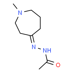 Acetic acid,(hexahydro-1-methyl-4H-azepin-4-ylidene)hydrazide (9CI) structure