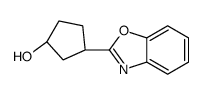 (1S,3S)-3-(1,3-benzoxazol-2-yl)cyclopentan-1-ol结构式