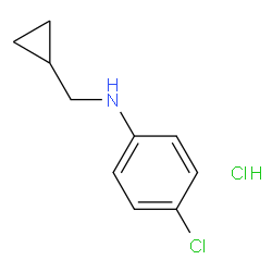 4-氯-N-(环丙基甲基)苯胺盐酸盐结构式