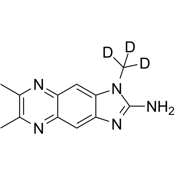 1,6,7-Trimethyl-1H-imidazo[4,5-g]quinoxalin-2-amine-d3 Structure