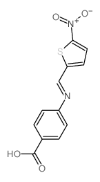 Benzoic acid,4-[[(5-nitro-2-thienyl)methylene]amino]- structure