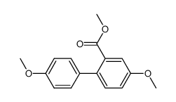 4,4'-dimethoxy-[1,1'-biphenyl]-2-carboxylic acid methyl ester结构式