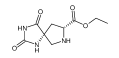 ethyl (5R,8R)-2,4-dioxo-1,3,7-triazaspiro[4.4]nonane-8-carboxylate Structure