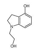 1-(2-hydroxyethyl)-2,3-dihydroindol-4-ol Structure