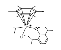 (η(6)-C6Me6)Ta(O(2,6-C6H3iPr2))(Et)Cl Structure