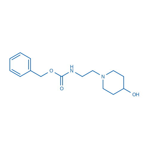 Benzyl (2-(4-hydroxypiperidin-1-yl)ethyl)carbamate structure