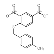 1-[(4-methylphenyl)methylsulfanyl]-2,4-dinitro-benzene结构式