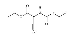 Butanedioic acid, 2-cyano-3-methyl-, diethyl ester, (3S)- (9CI)结构式
