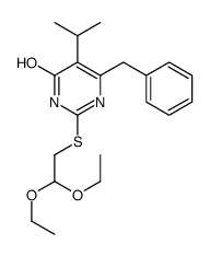 6-benzyl-2-(2,2-diethoxyethylsulfanyl)-5-propan-2-yl-1H-pyrimidin-4-one结构式