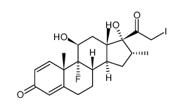9-Fluoro-21-iodo-16-methylpregna-1,4-diene-11,17-diol-3,20-dion Structure