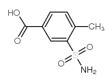 4-甲基-3-氨磺酰苯甲酸结构式