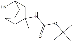 tert-butyl N-{3-methyl-8-azabicyclo[3.2.1]octan-3-yl}carbamate结构式