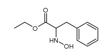 α-Hydroxyamino-β-phenyl-propionsaeureethylester结构式