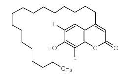 6,8-difluoro-4-heptadecyl-7-hydroxychromen-2-one结构式