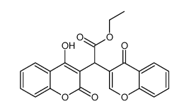 ethyl 2-(4-hydroxy-2-oxochromen-3-yl)-2-(4-oxochromen-3-yl)acetate Structure
