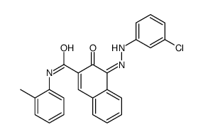 4-[(3-chlorophenyl)azo]-3-hydroxy-N-(2-methylphenyl)naphthalene-2-carboxamide structure