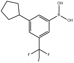3-Trifluoromethyl-5-(cyclopentyl)phenylboronic acid结构式
