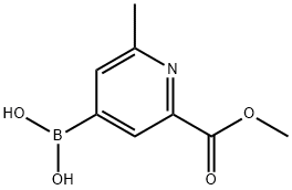 [2-(METHOXYCARBONYL)-6-METHYLPYRIDIN-4-YL]BORONIC ACID结构式