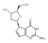 9-DEAZA-2'-DEOXYGUANOSINE (2-AMINO-7-(BETA-D-2-DEOXYRIBOFURANOSYL)PYRROLO[3,2-D]PYRIMIDIN-4-ONE)结构式