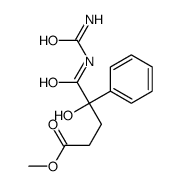 methyl 5-(carbamoylamino)-4-hydroxy-5-oxo-4-phenylpentanoate结构式