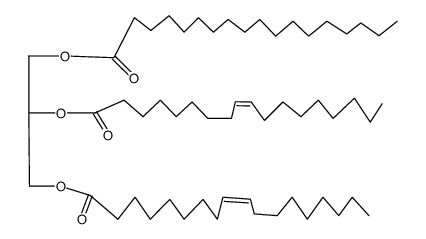 1,2-Dioleoyl-3-Stearoyl-rac-glycerol结构式