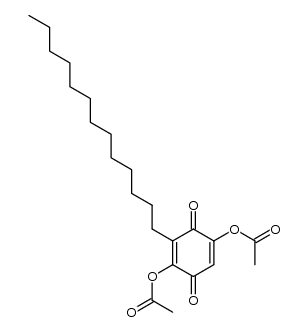 Di-O-acetyl-rapanon (11β-Hydroxy-coroglaucigenin)结构式
