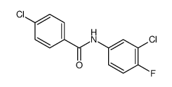 4-Chloro-N-(3-chloro-4-fluorophenyl)benzamide Structure
