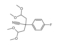 2-(4-fluorophenyl)-2-(2,2-dimethoxyethyl)-4,4-dimethoxybutyronitrile Structure