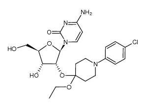 2'-O-[1-(4-Chlorophenyl)-4-ethoxypiperidin-4-yl]cytidine Structure
