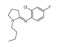 1-butyl-N-(2-chloro-4-fluorophenyl)pyrrolidin-2-imine结构式