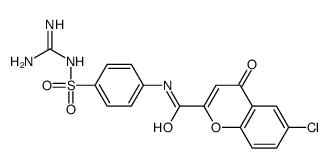 N-[4-(Amidinosulfamoyl)phenyl]-6-chloro-4-oxo-4H-1-benzopyran-2-carboxamide picture