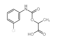 Propanoic acid,2-[[[(3-chlorophenyl)amino]carbonyl]oxy]- Structure
