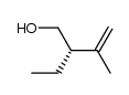 (S)-2-ethyl-3-methyl-3-buten-1-ol结构式