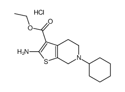 ethyl 2-amino-6-cyclohexyl-5,7-dihydro-4H-thieno[2,3-c]pyridine-3-carboxylate,hydrochloride Structure